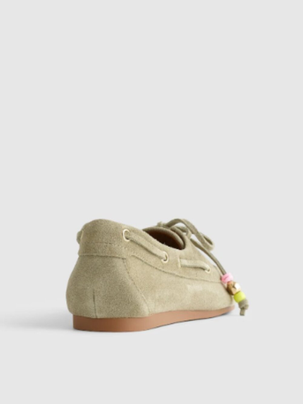 Madewell Jamie Boat Shoe Pale Fatigue Leather Size 9 NWOB Sold Out - Picture 2 of 8